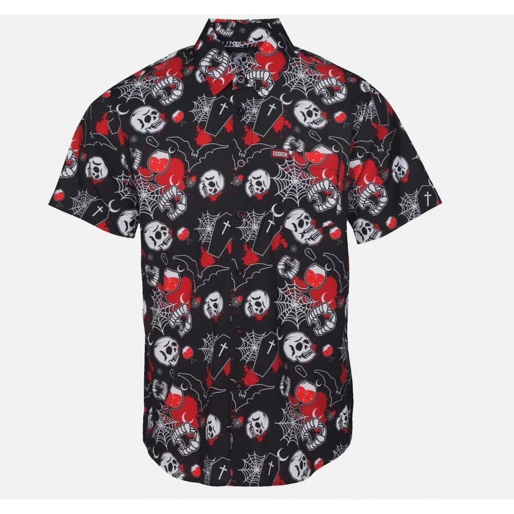 Dixxon Flannel The Hallow Black Friday 13th Bamboo Short Sleeve Shirt Men Sz M - Picture 3 of 11